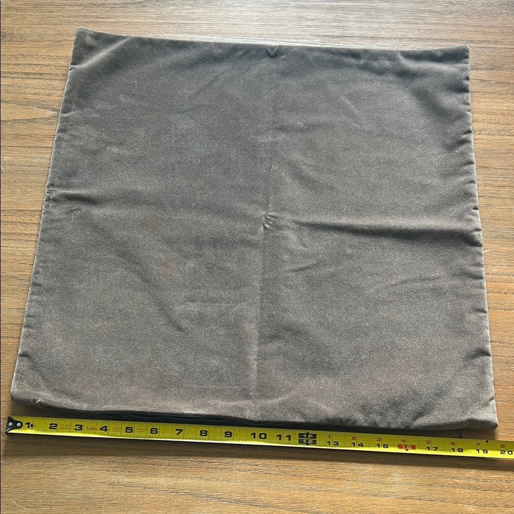 Pottery Barn Chocolate Brown Brushed Velvet Pillow Cover